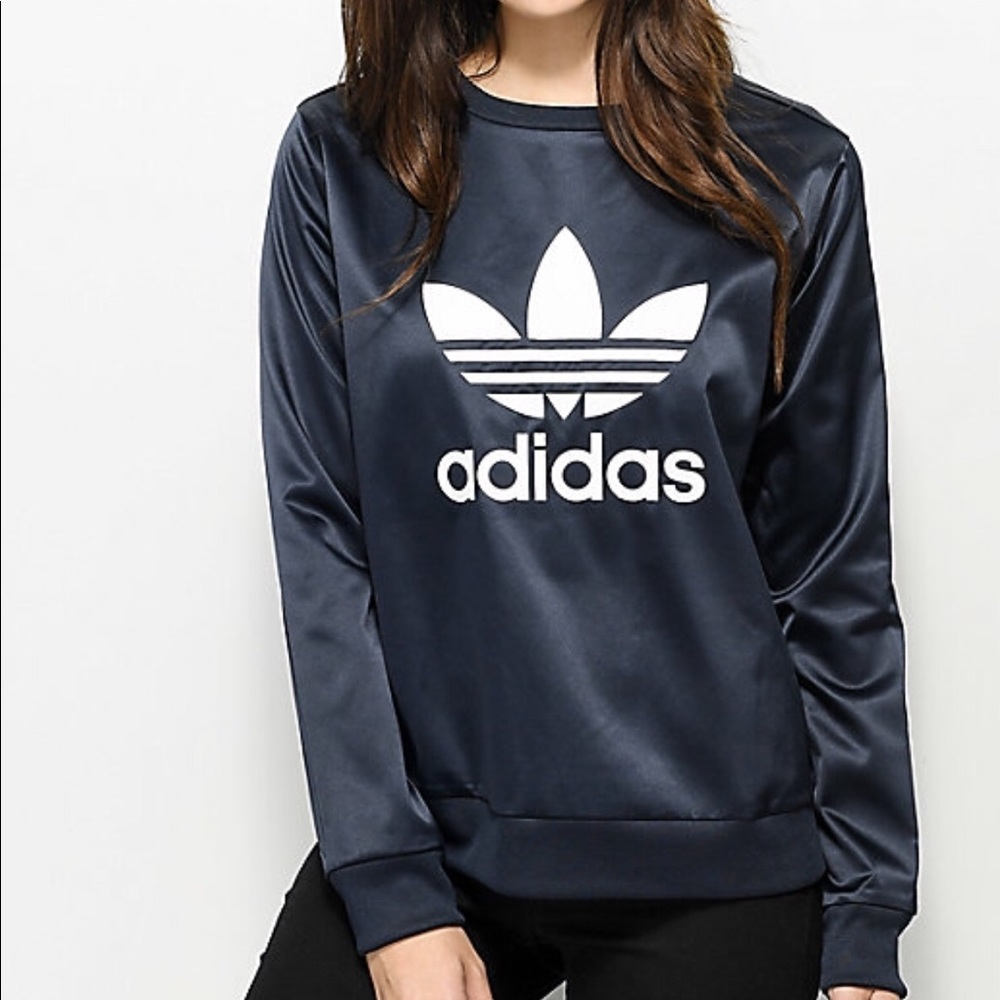 Adidas shiny trefoil sweatshirt